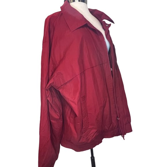 Vintage Field FG Gear Jacket Size XXLT Red Long Sleeve Collar Zip w Snaps - Picture 8 of 12